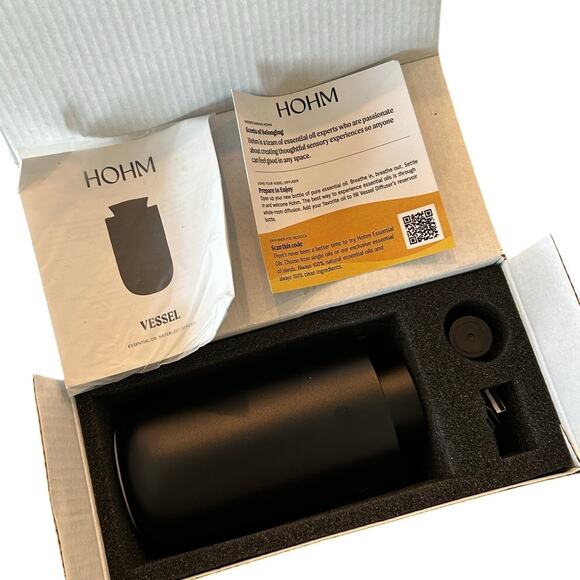 Essential Oil Diffuser by HOHM Portable & Waterless in BLACK NEW (MSRP $100) - Picture 3 of 10